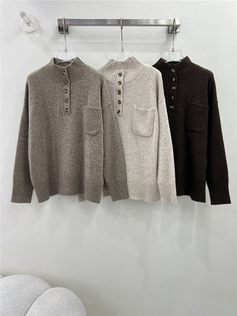 L0r0 P1ana light beige cashmere pullover sweater