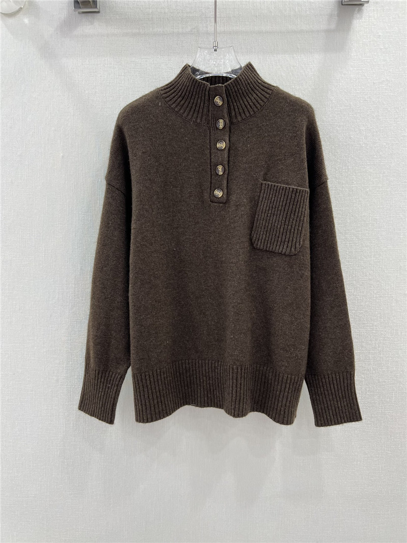 L0r0 P1ana brown cashmere pullover sweater