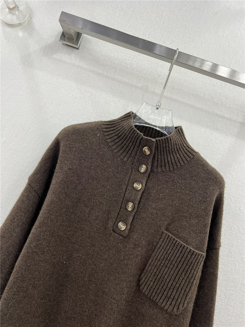 L0r0 P1ana brown cashmere pullover sweater