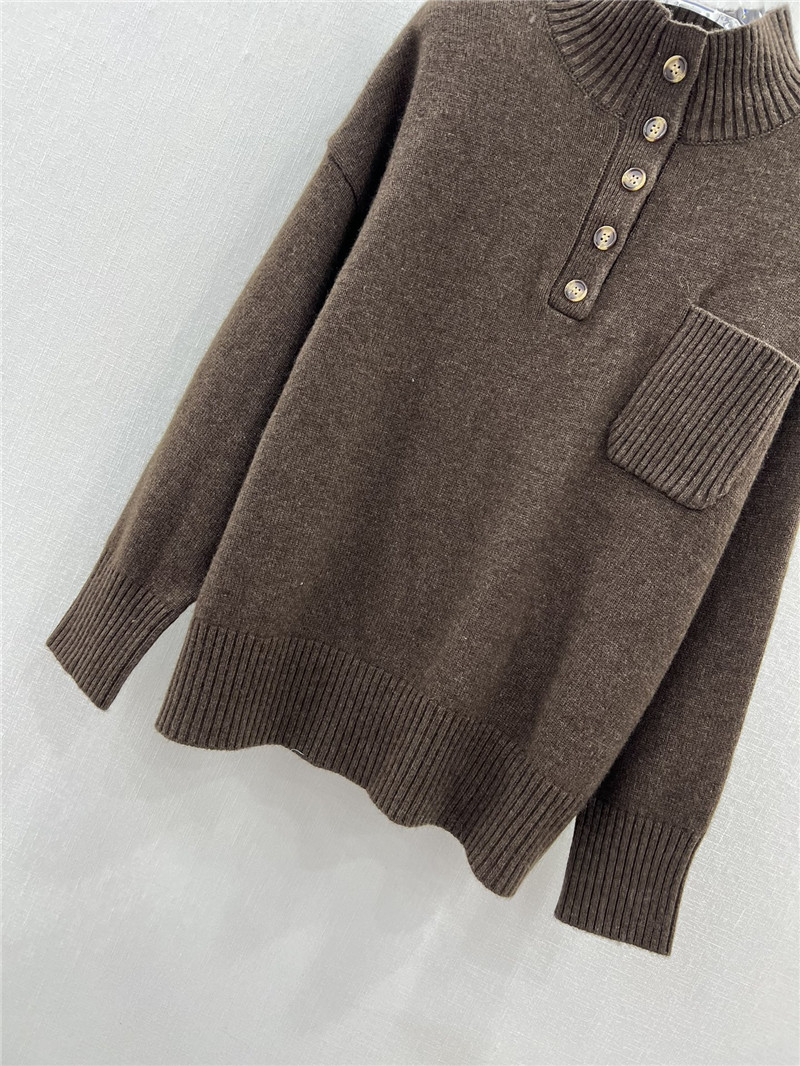 L0r0 P1ana brown cashmere pullover sweater