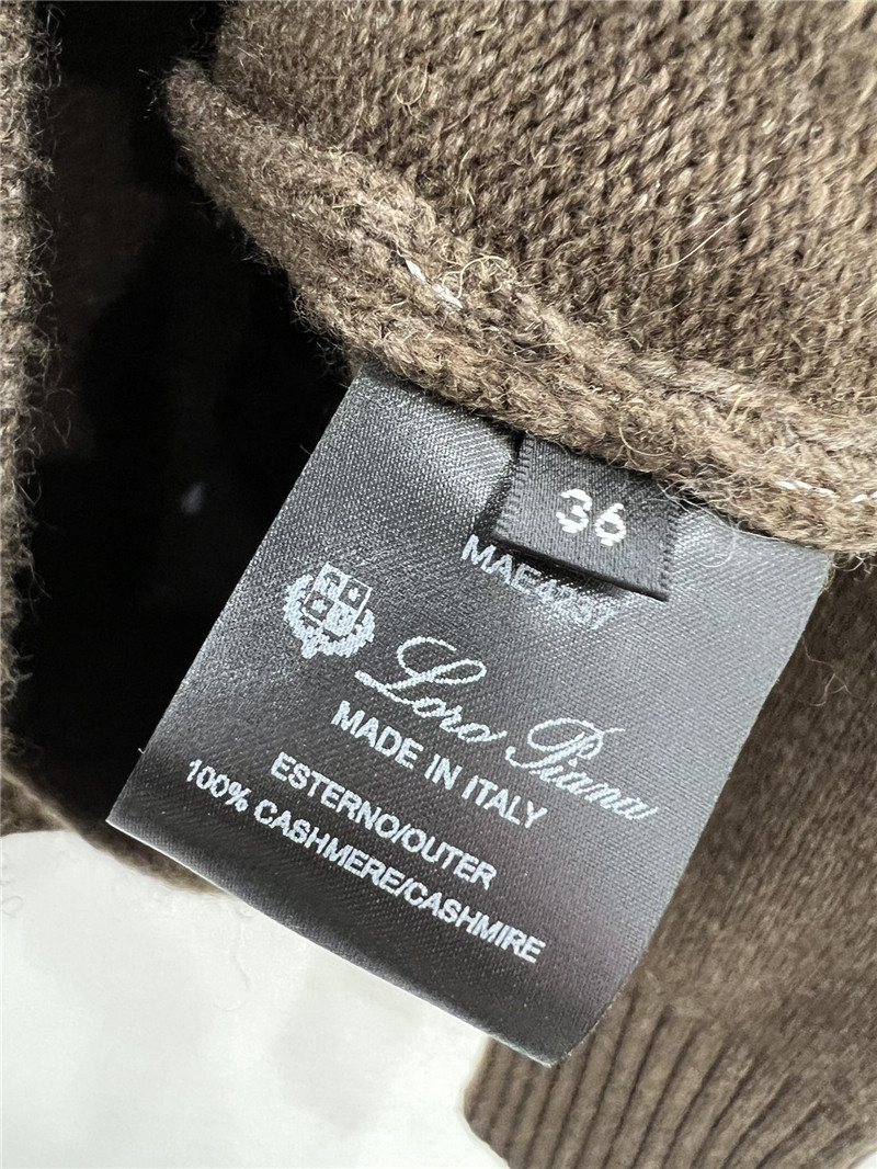 L0r0 P1ana brown cashmere pullover sweater