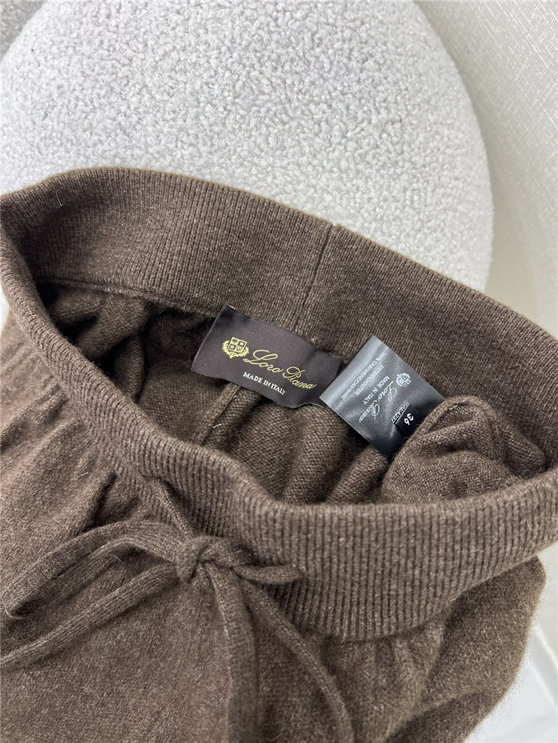 L0r0 P1ana wide leg cashmere loose trousers