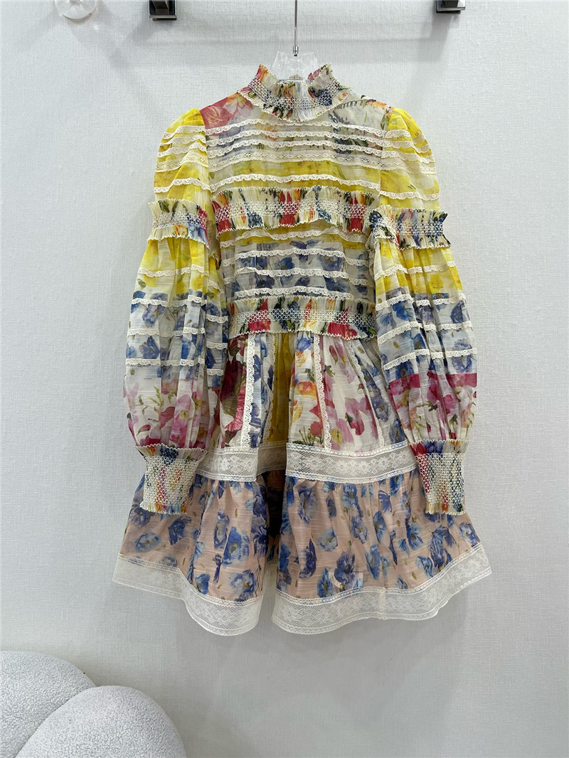 zimm turtleneck lantern sleeve mini dress