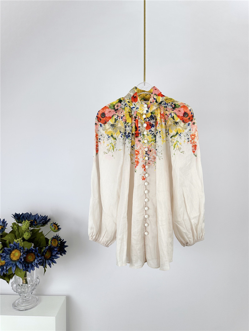 zimm turtleneck lantern sleeve shirt