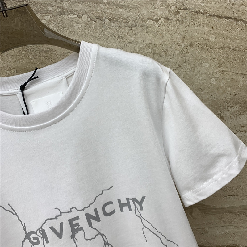 Givenchy reflective lightning print short-sleeved T-shirt