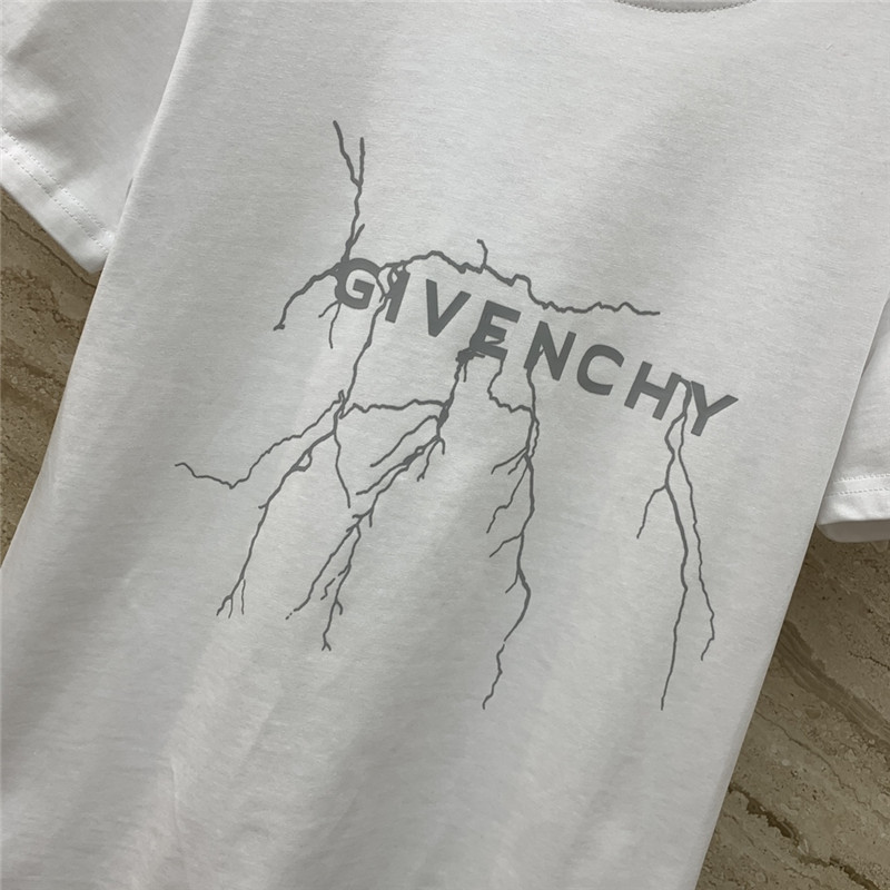 Givenchy reflective lightning print short-sleeved T-shirt