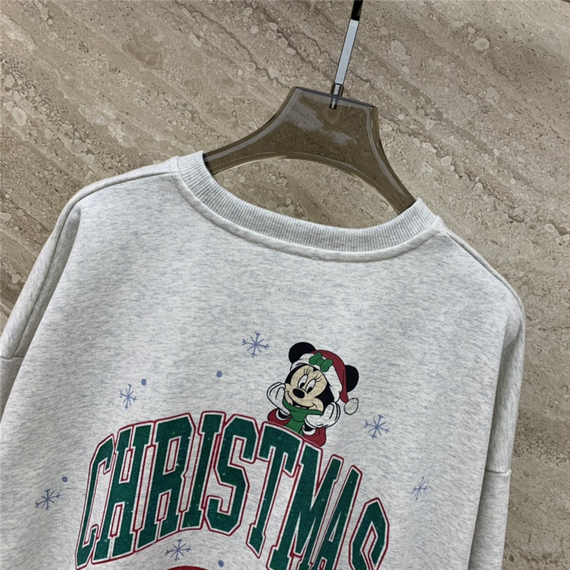 Ch**el christmas fleece sweatshirt in light grey