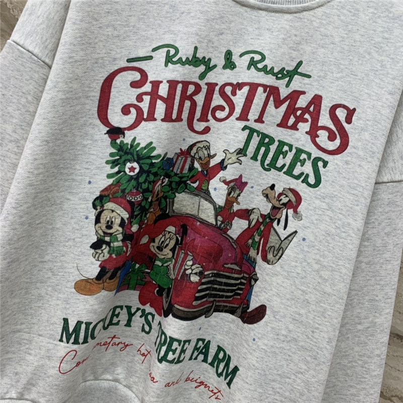 Ch**el christmas fleece sweatshirt in light grey