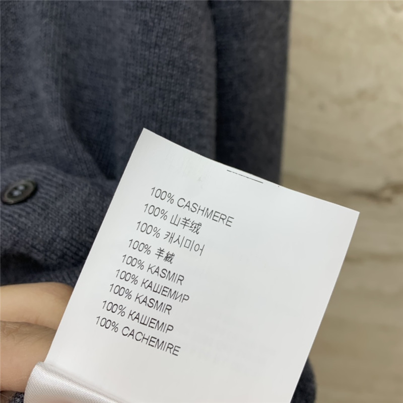 Miu Miu Navy Logo Knitted Cardigan