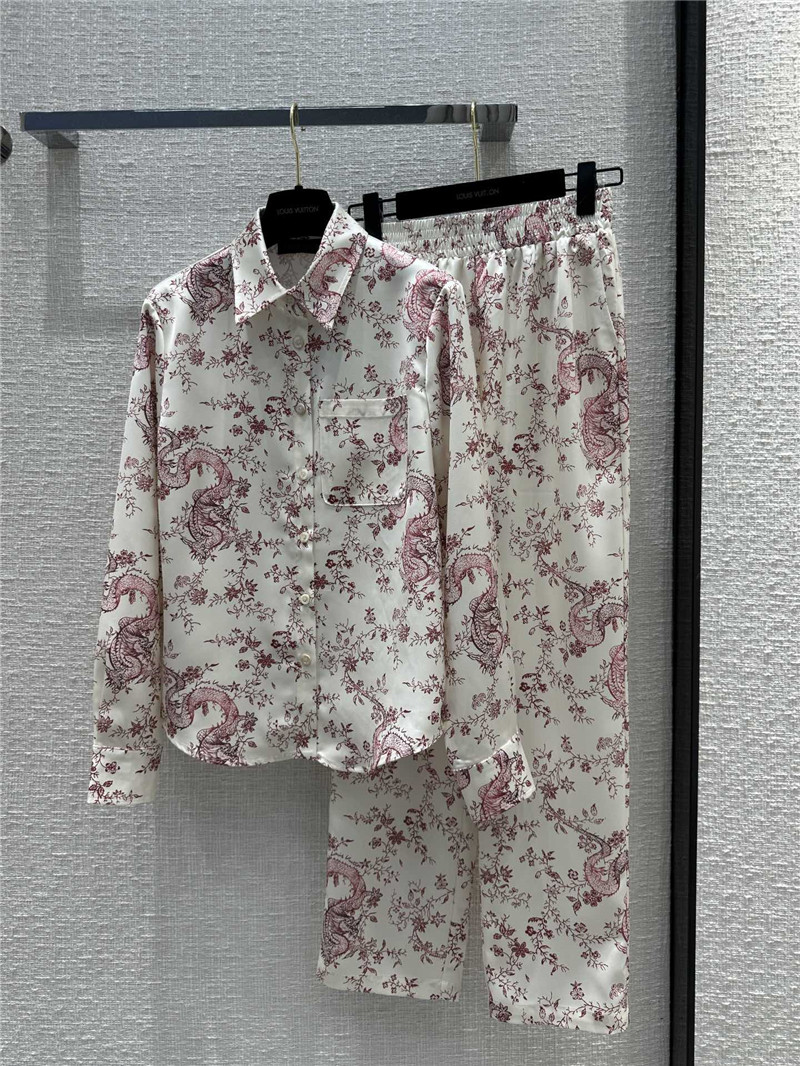 l0vis Vvtt0n lv floral print pajama style suit