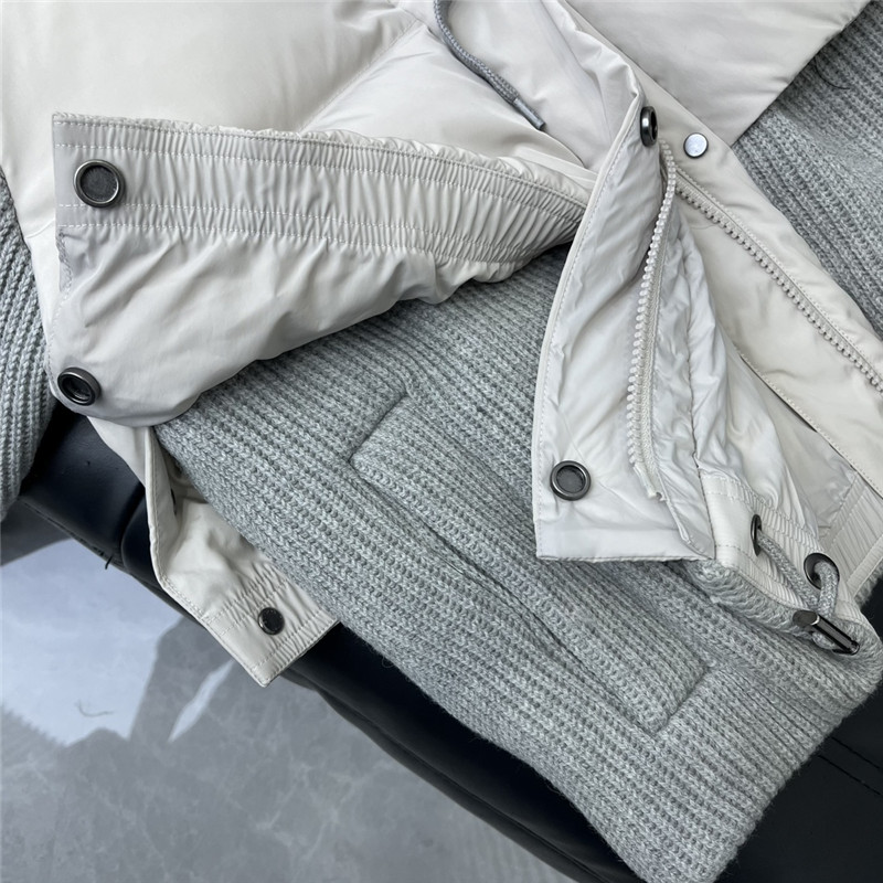 BC hooded knitted down jacket