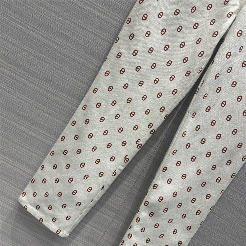 H**me5 new color pig nose logo denim trousers