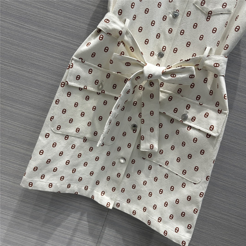 H**me5 new color pig nose logo denim vest dress