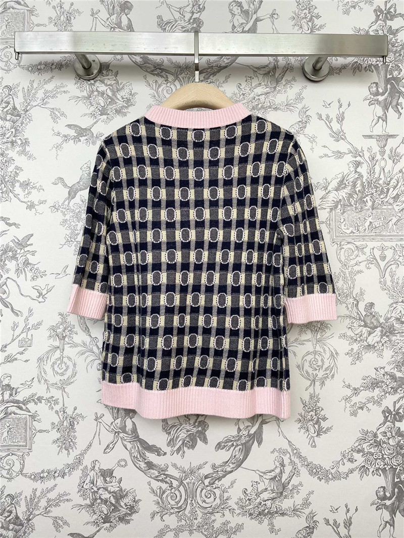 Ch**el new spring and summer knitted mid-sleeve top