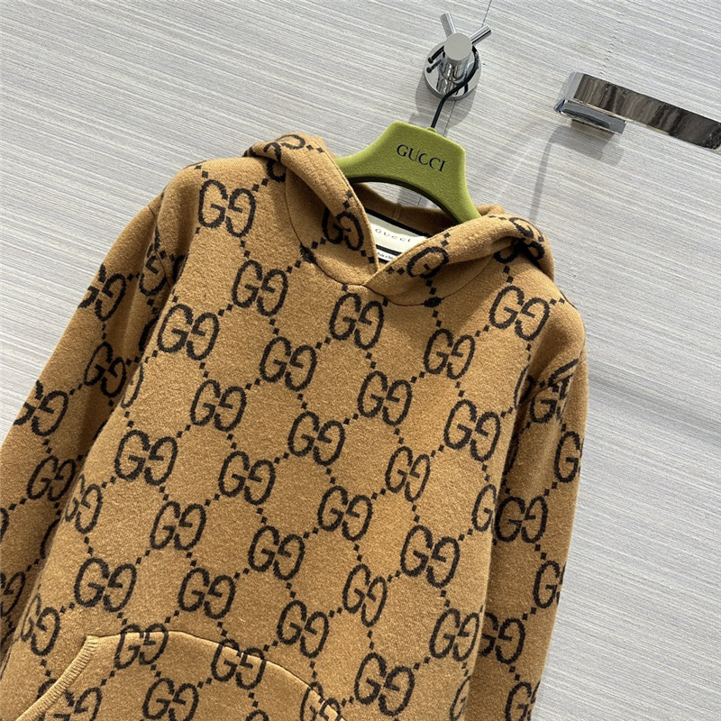 Gvc*1 monogram hooded sweater