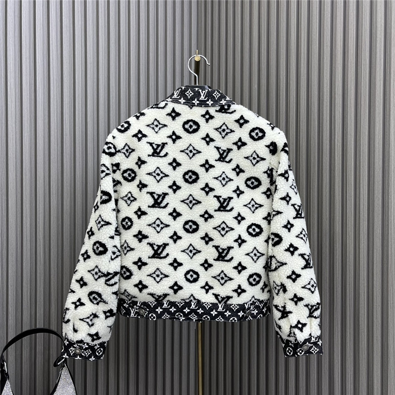 louis vuitton LV patchwork lambswool jacket
