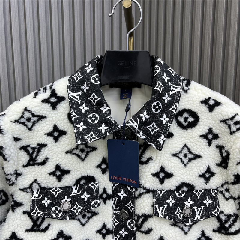 louis vuitton LV patchwork lambswool jacket