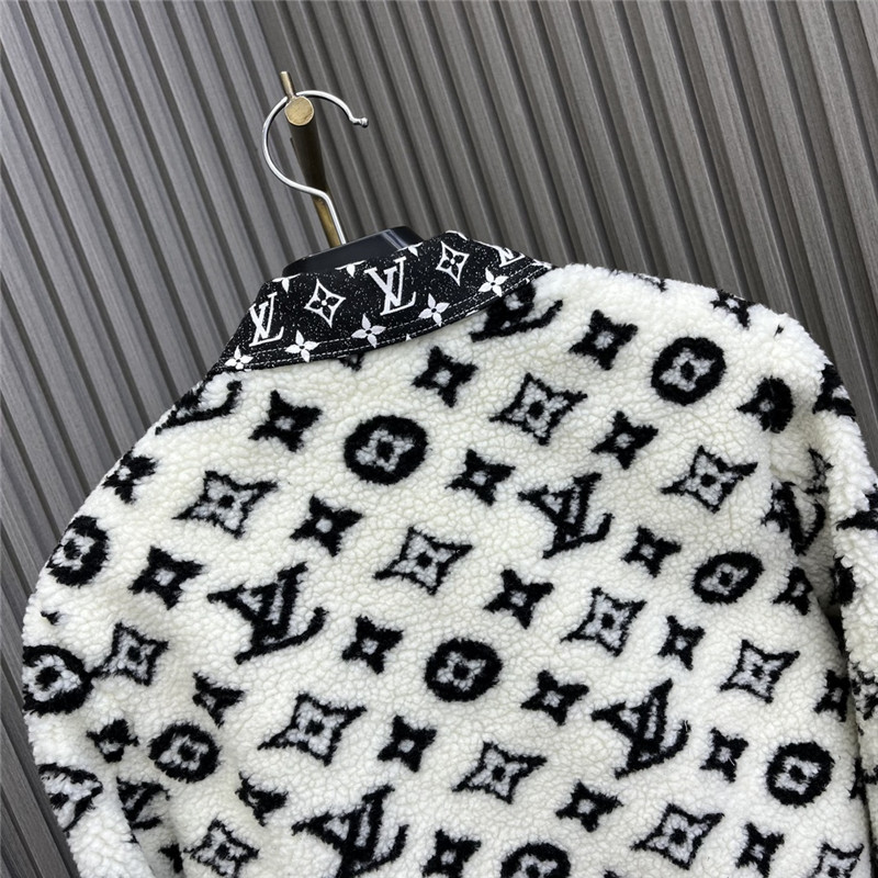 louis vuitton LV patchwork lambswool jacket