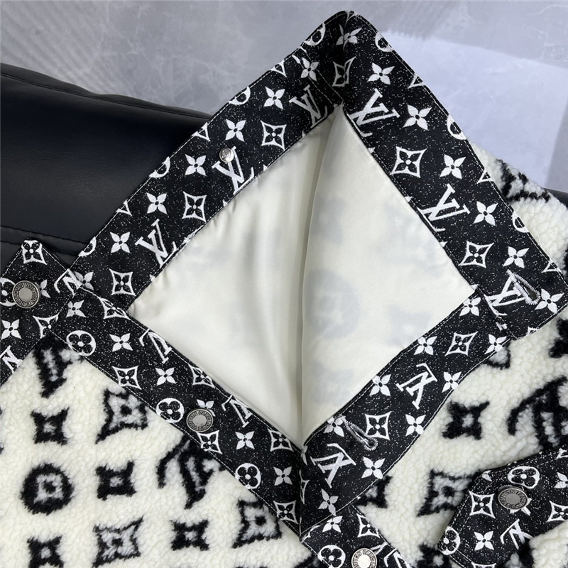 louis vuitton LV patchwork lambswool jacket