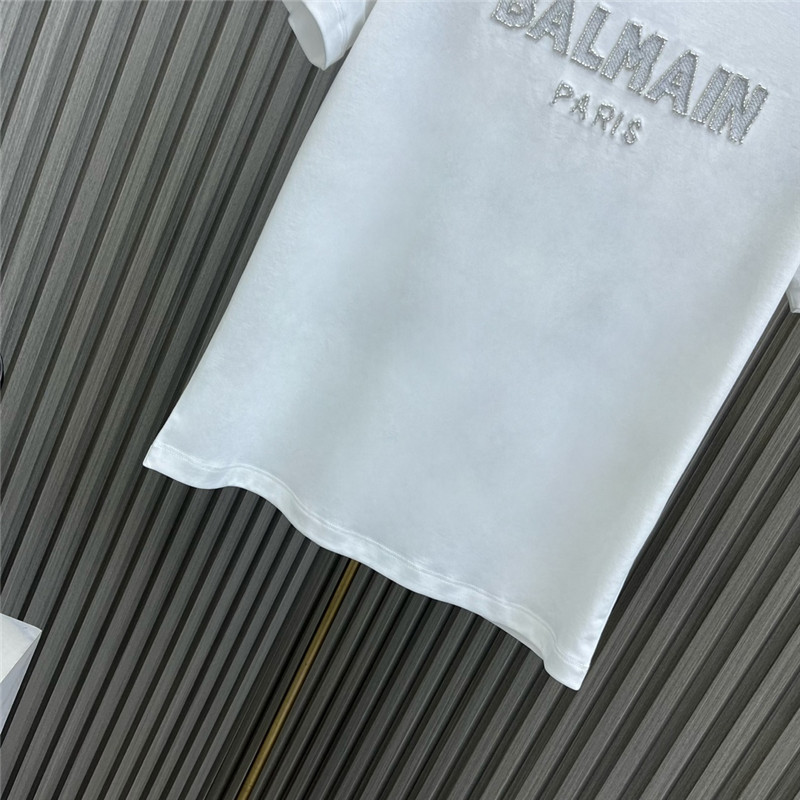 Balmain embroidered beaded T-shirt