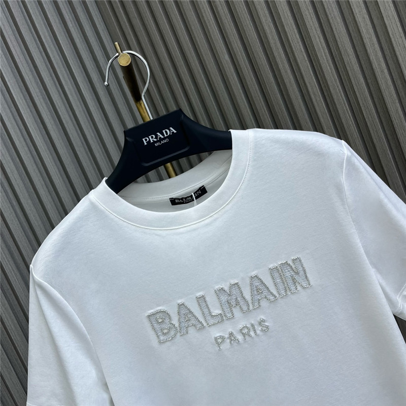 Balmain embroidered beaded T-shirt