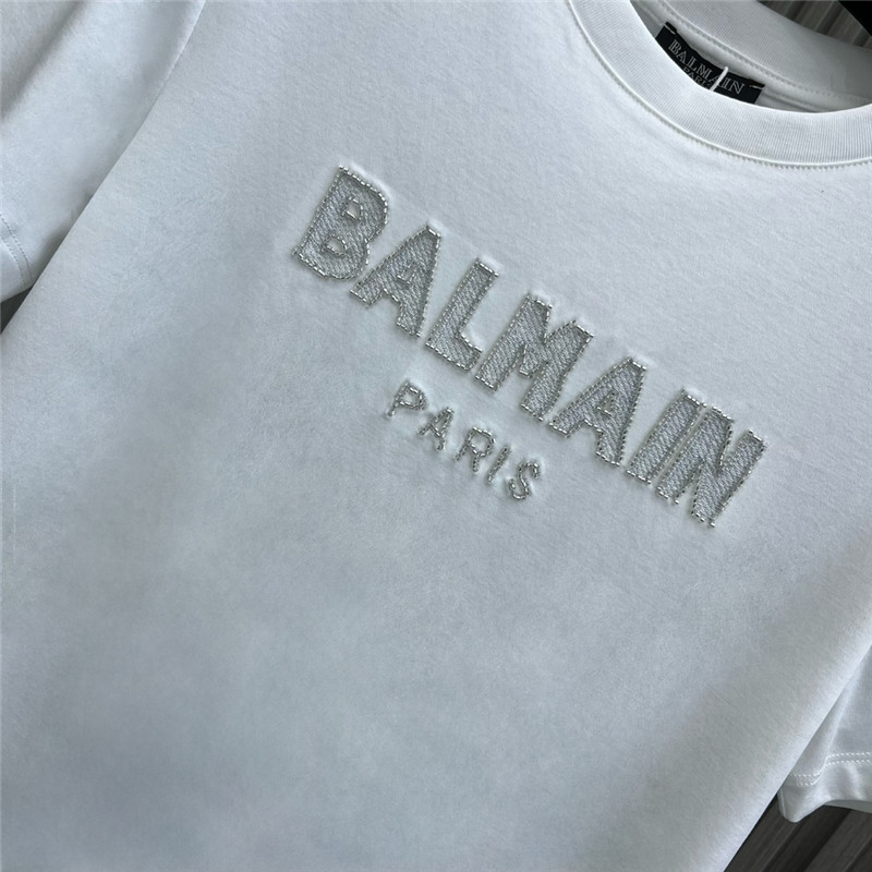 Balmain embroidered beaded T-shirt