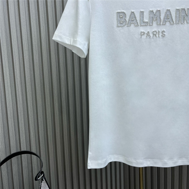 Balmain embroidered beaded T-shirt