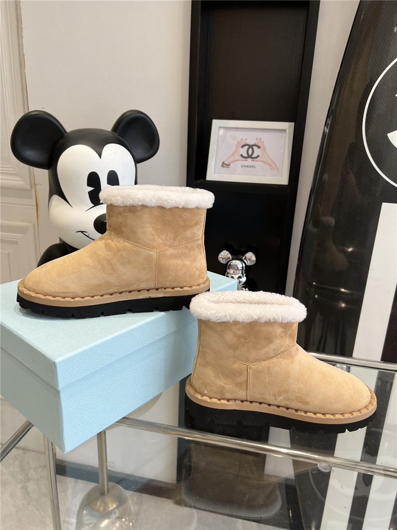 Prada Triangle-Logo Suede Boots