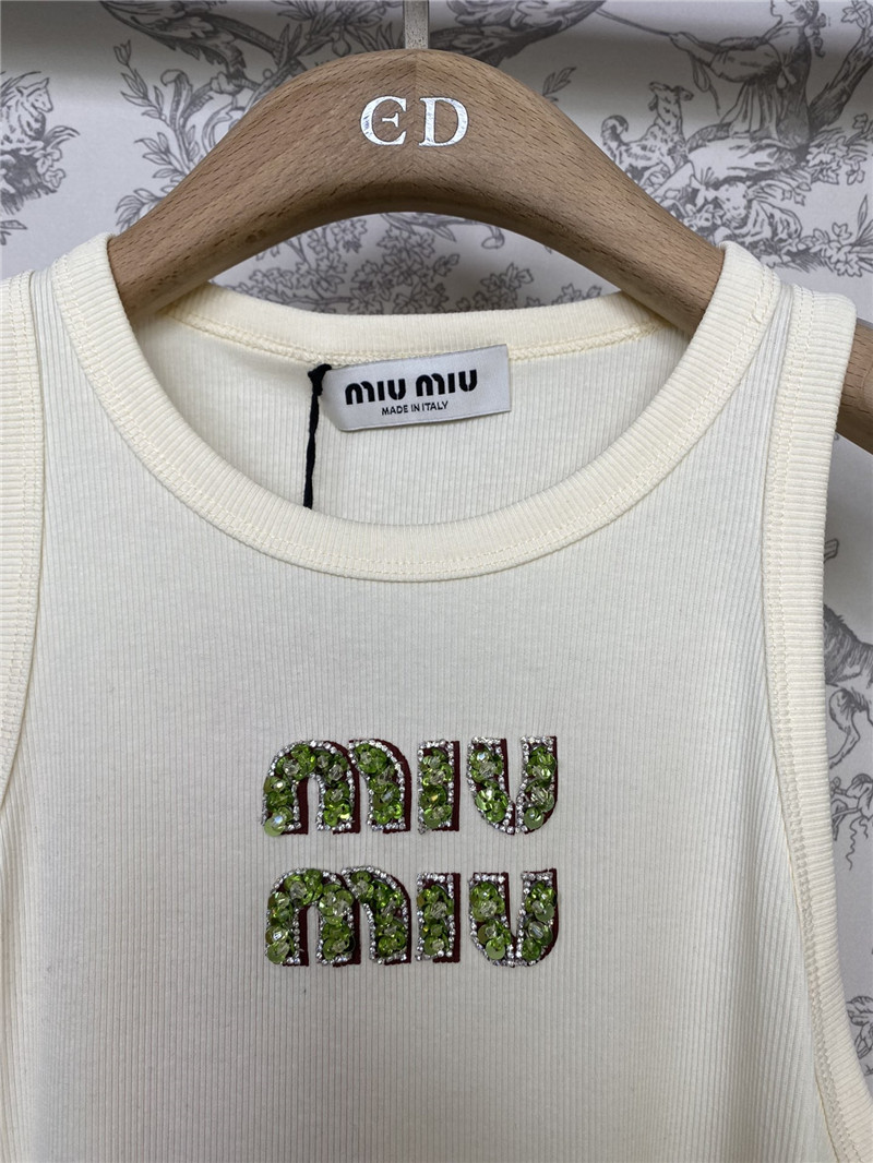 m1um1u new D1am0nd knitted vest