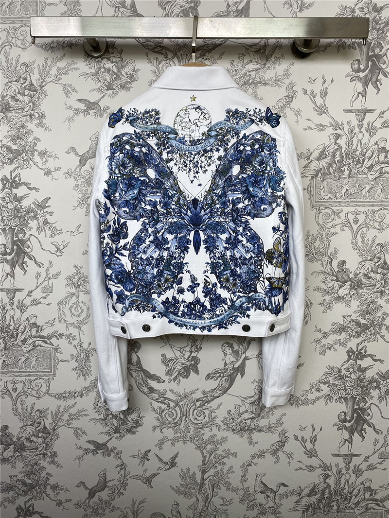 D10r new butterfly material denim jacket