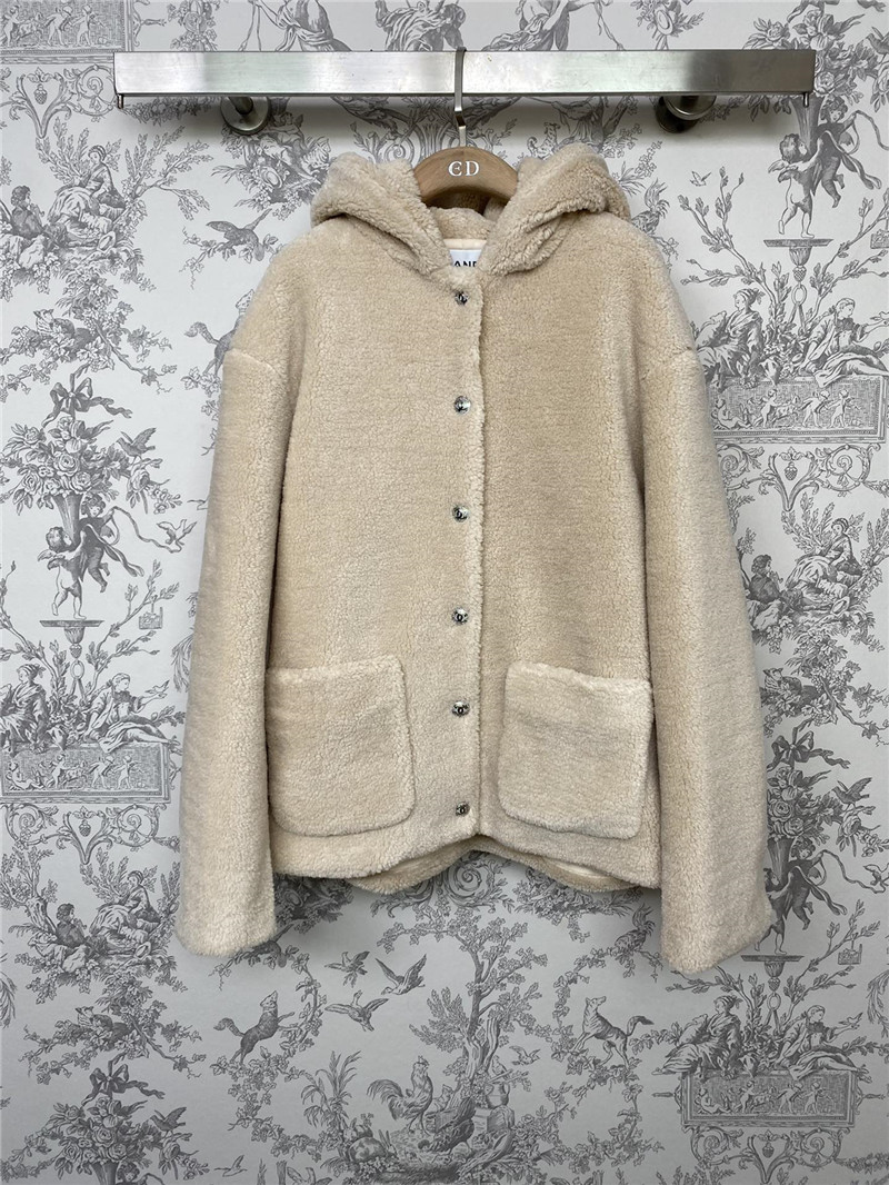 Ch**el new lamb wool hooded jacket