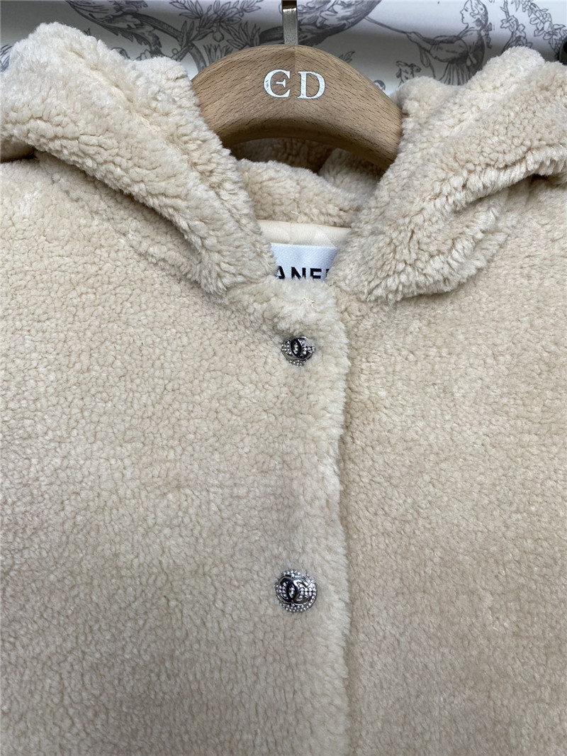 Ch**el new lamb wool hooded jacket