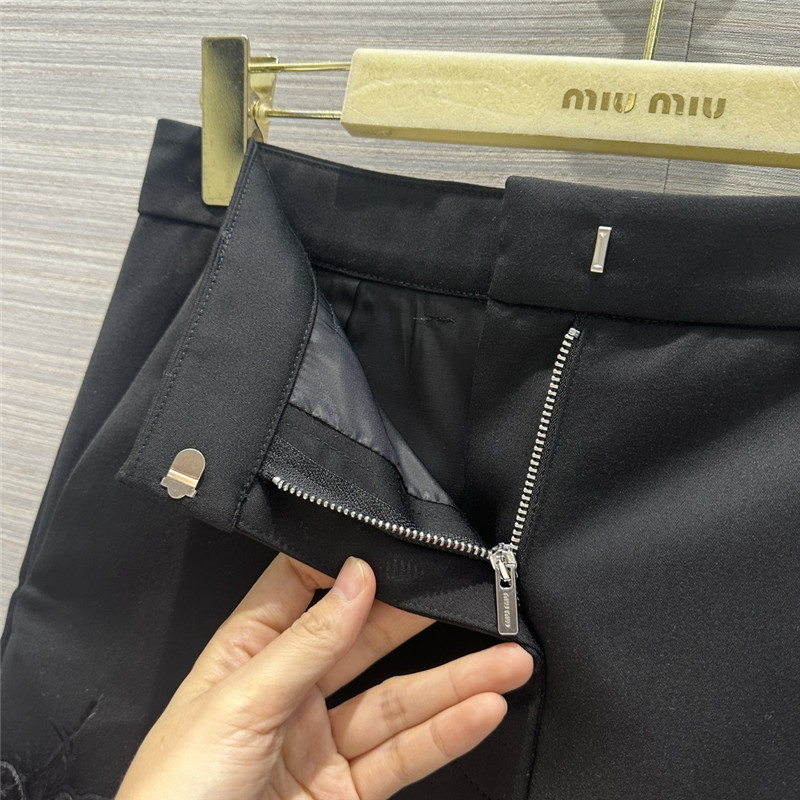 Pra*a lady style feather haute couture mini skirt