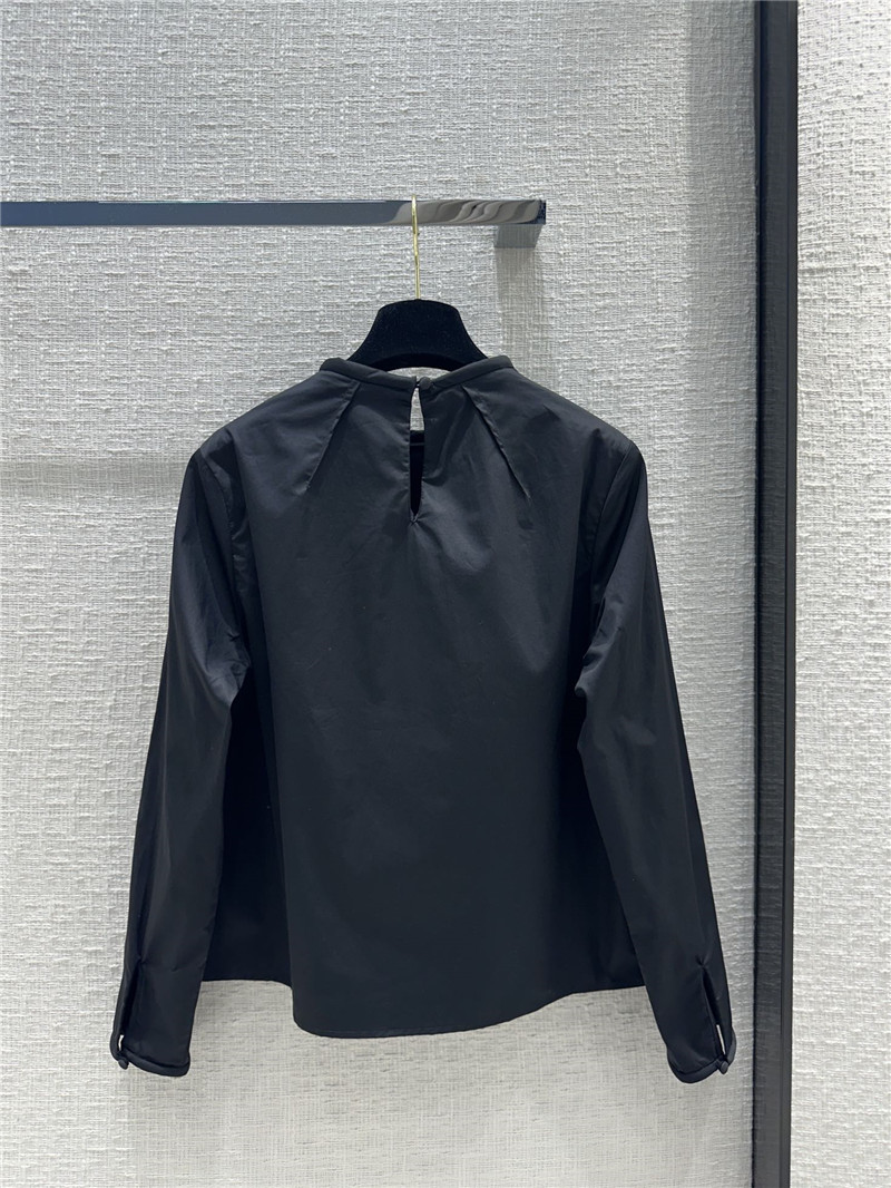 F**di micro pleated crew neck shirt