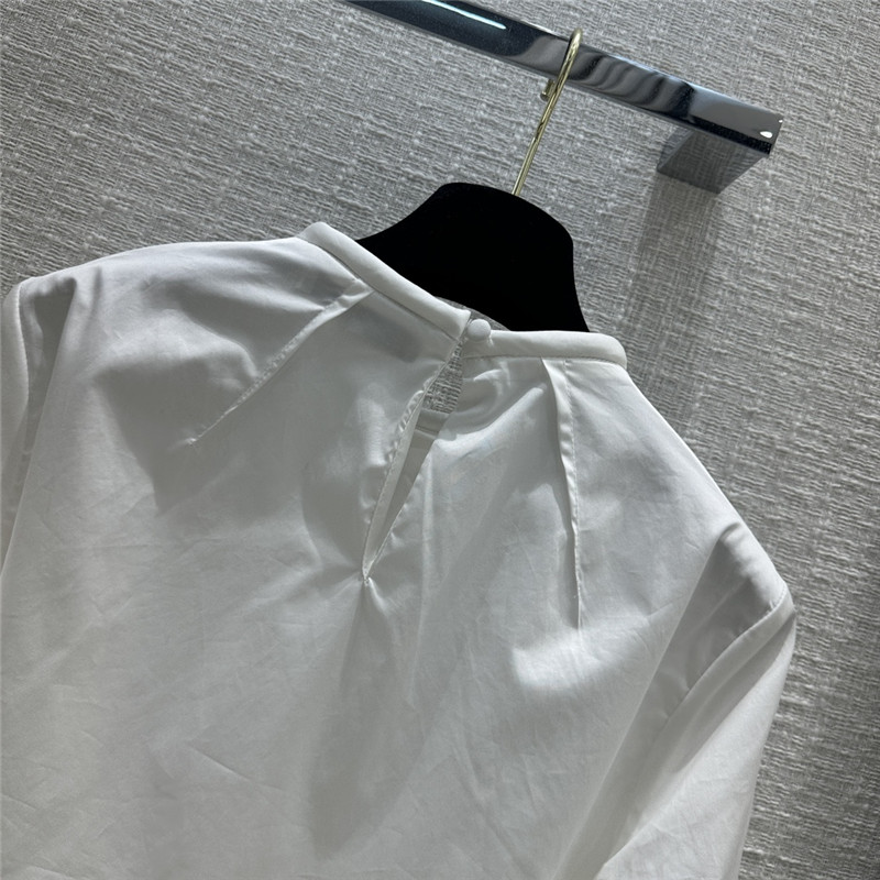 F**di micro pleated crew neck shirt