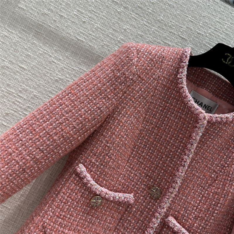 Ch**el palace style high-end pink knitted jacket