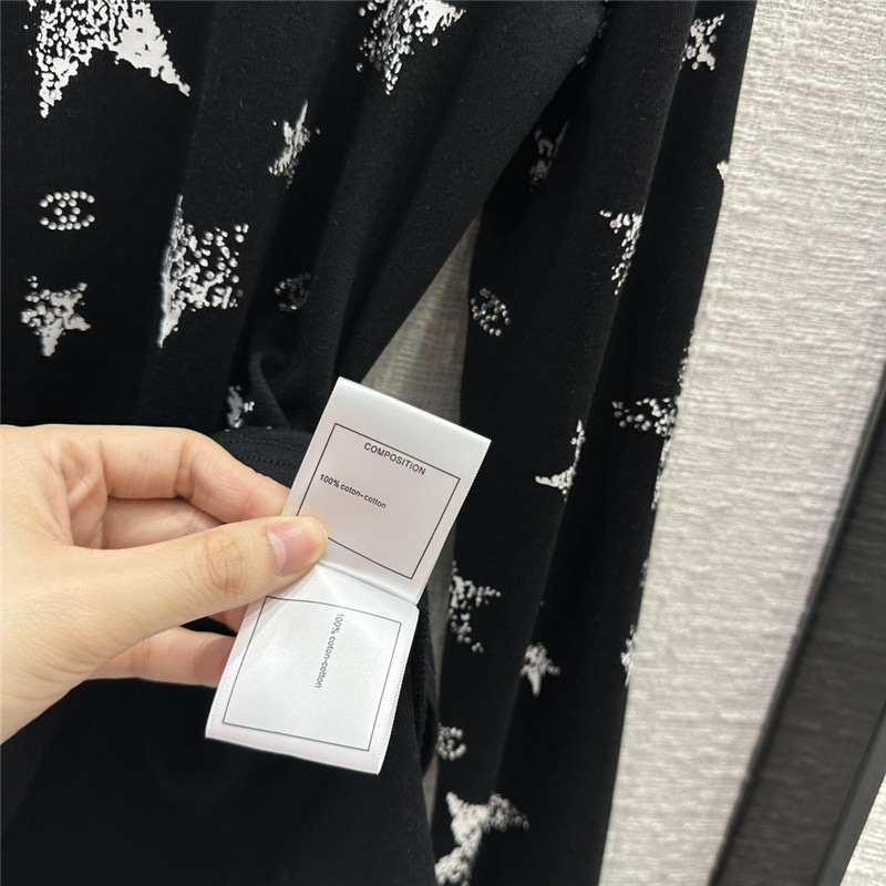 Ch**el star printed rhinestone bottoming top