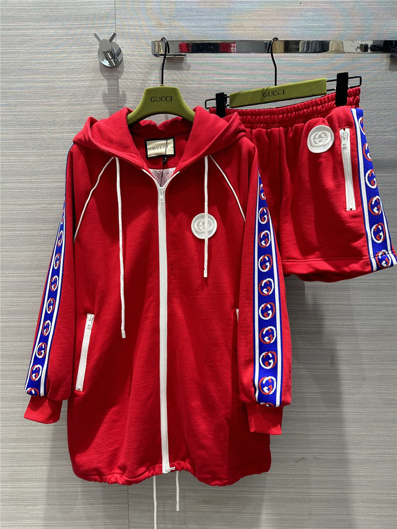 Gvc*1 retro hooded long coat + shorts set