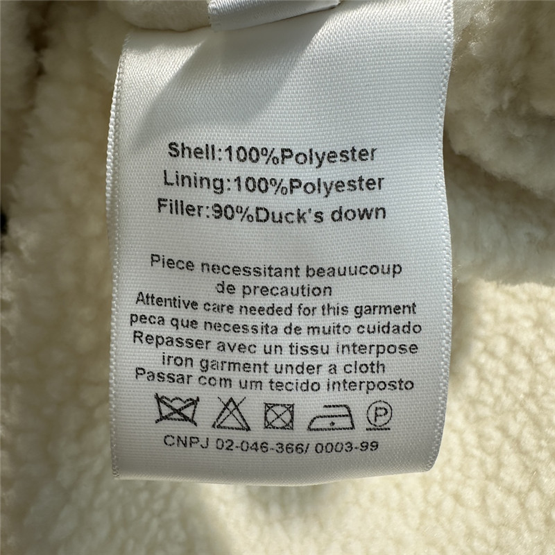 Y51 stand collar grain fleece lined down jacket