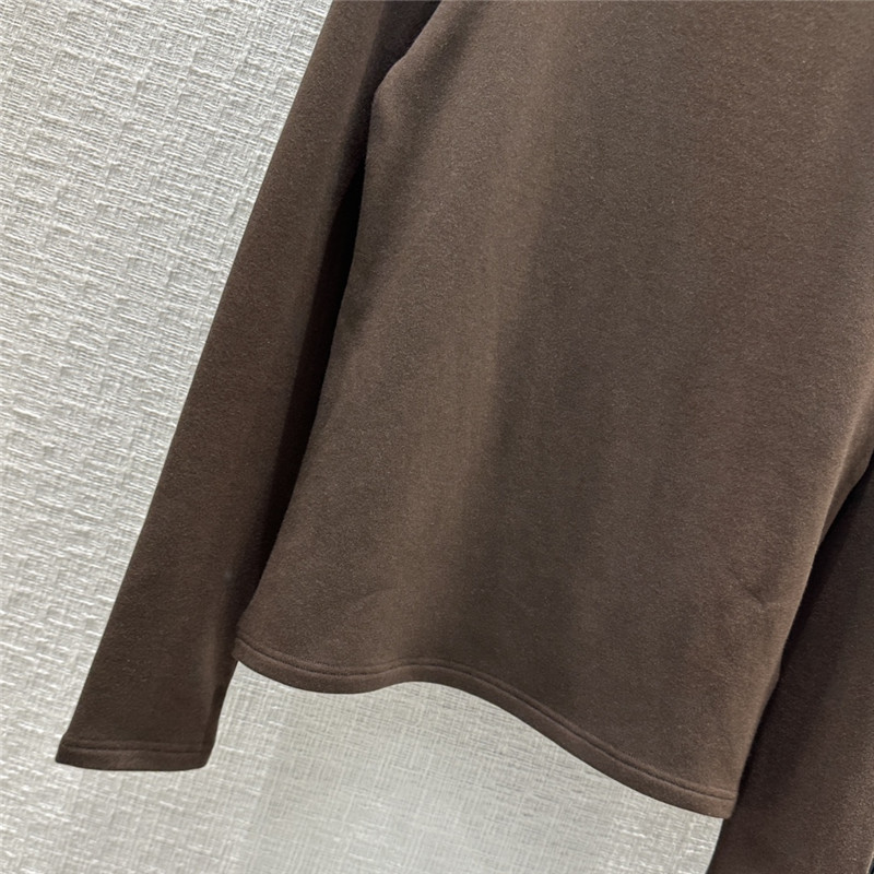 Pra*a triangle logo patch brushed base layer shirt