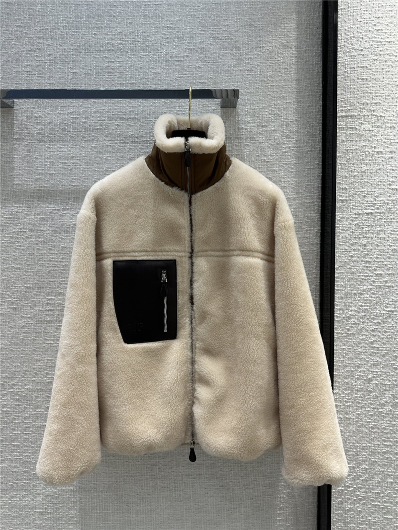 L0r0 P1ana wool grained leather jacket