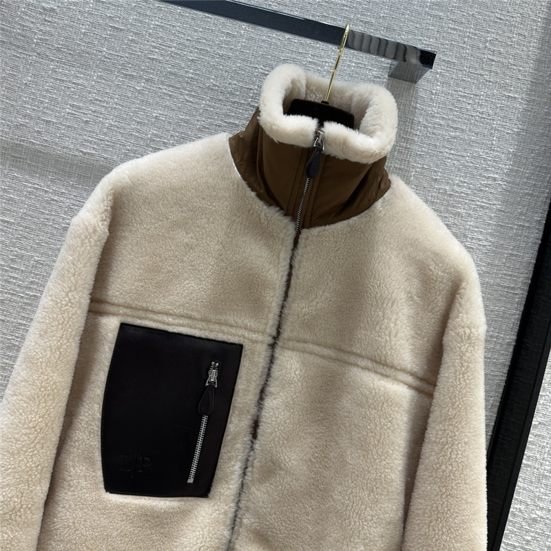 L0r0 P1ana wool grained leather jacket