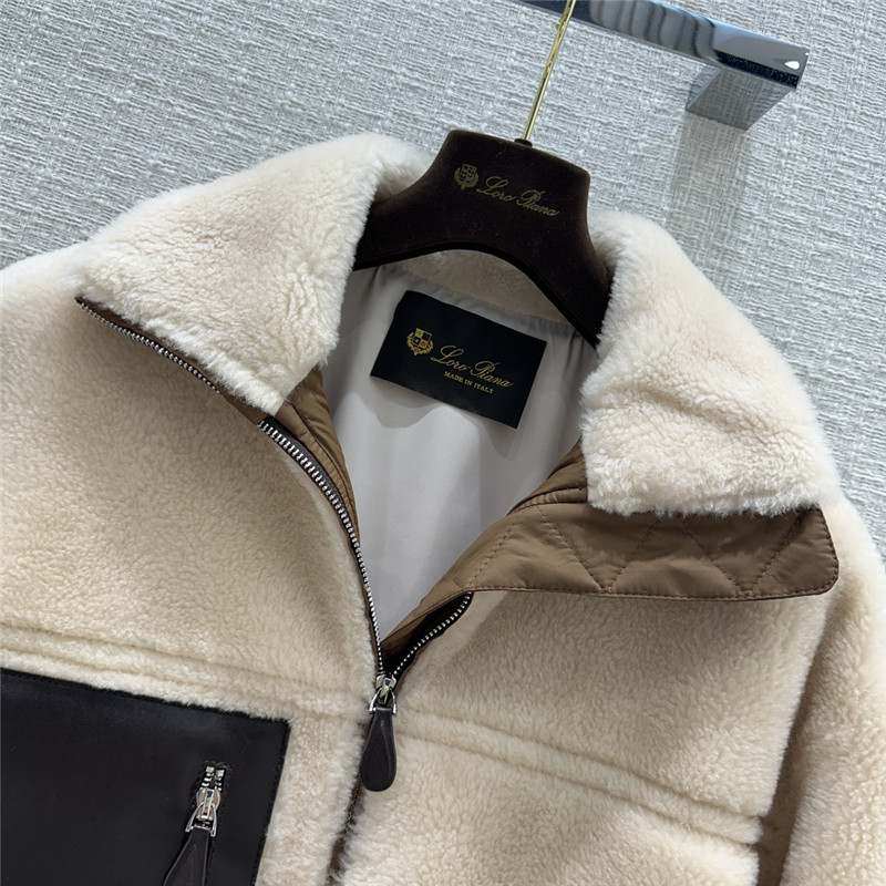 L0r0 P1ana wool grained leather jacket