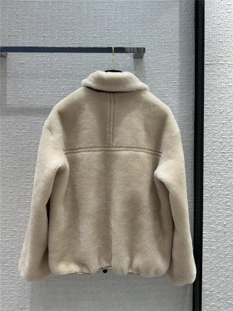 L0r0 P1ana wool grained leather jacket