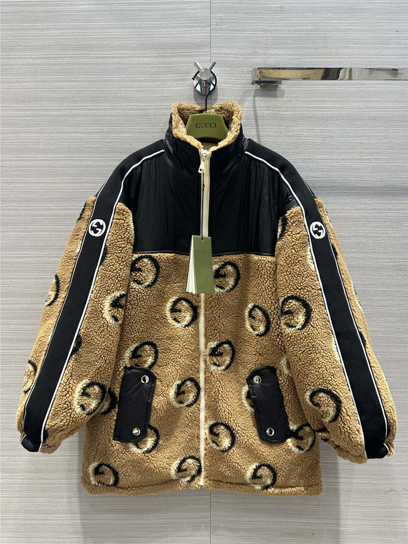 Gvc*1 sherpa zipped puffer jacket