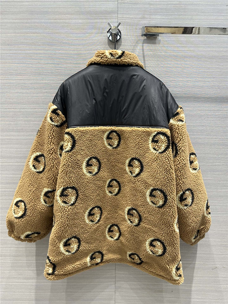 Gvc*1 sherpa zipped puffer jacket