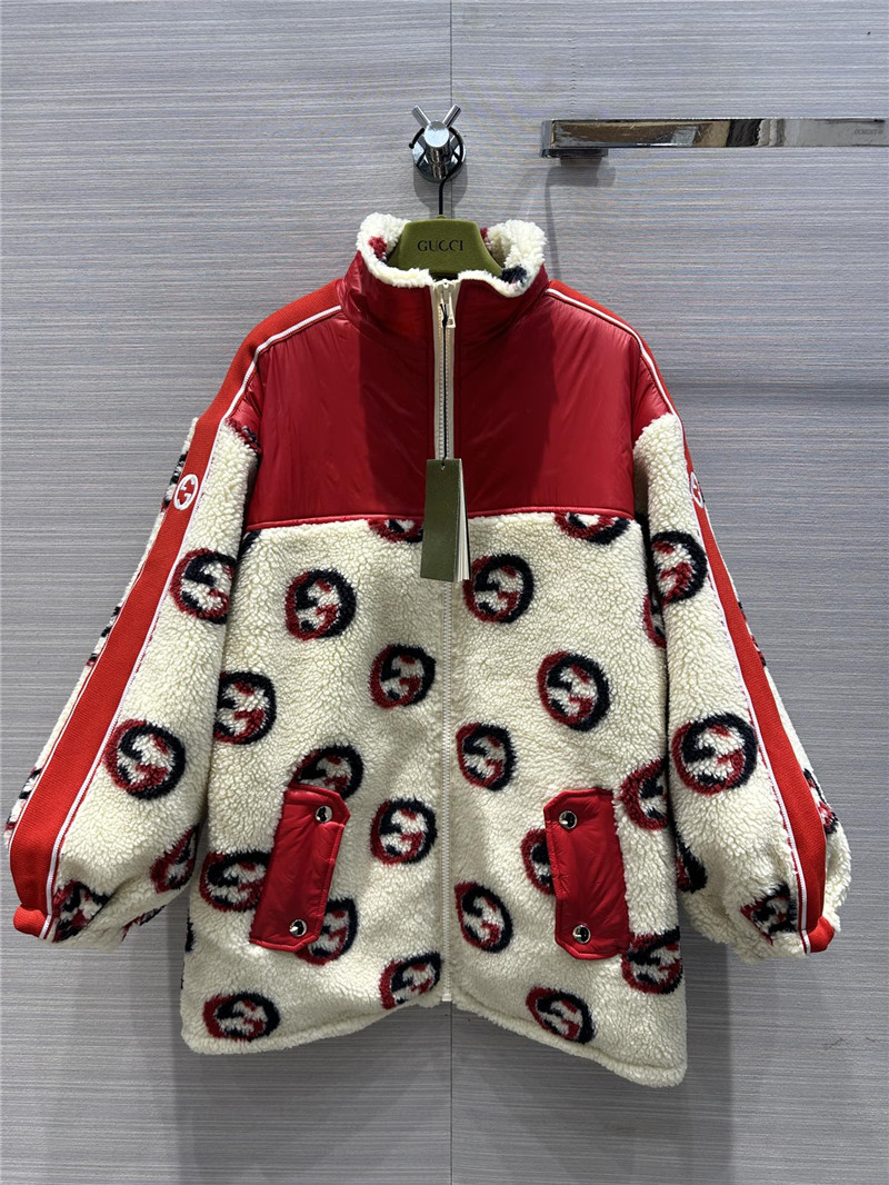 Gvc*1 sherpa zipped puffer jacket