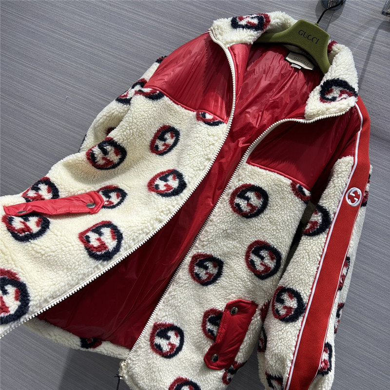 Gvc*1 sherpa zipped puffer jacket