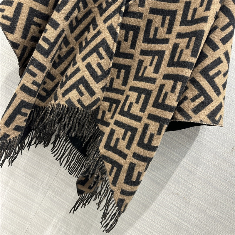 F**di cashmere shawl large scarf cloak
