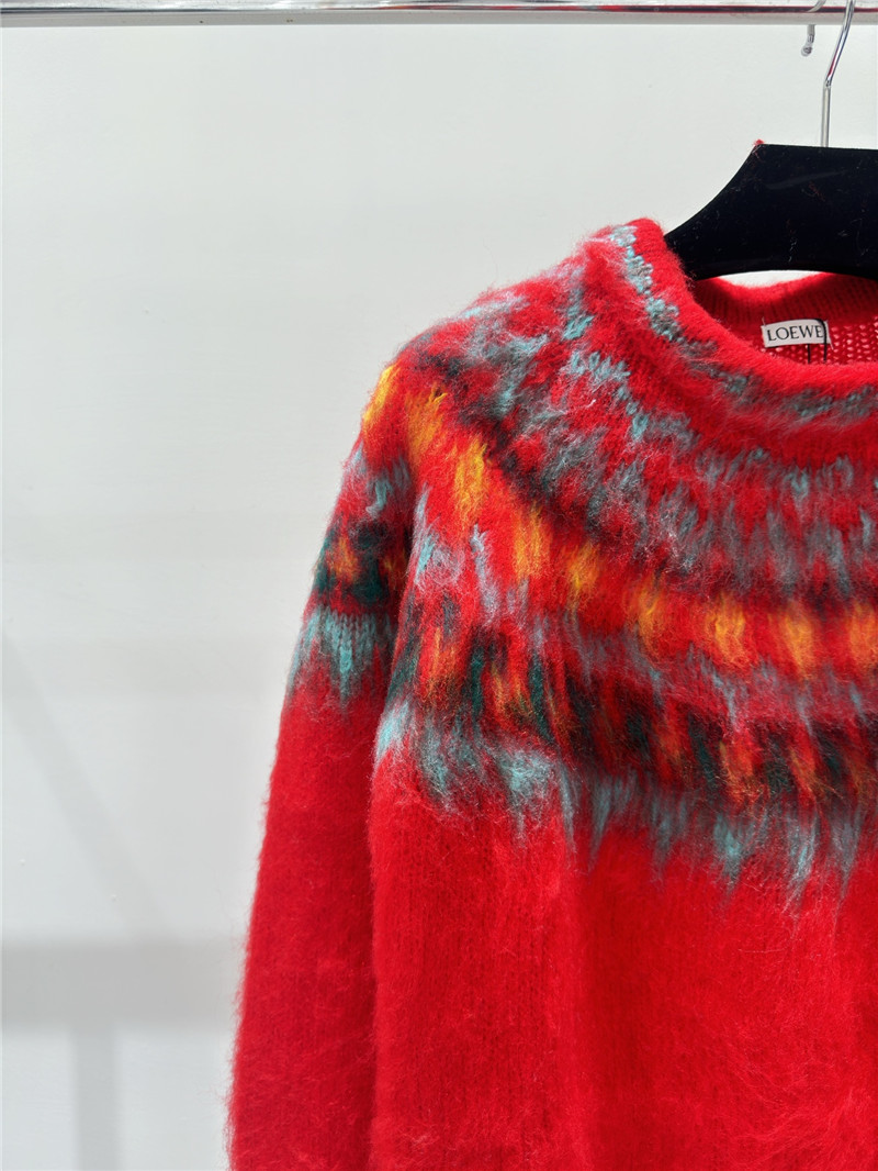L0ew* embroidered mohair sweater